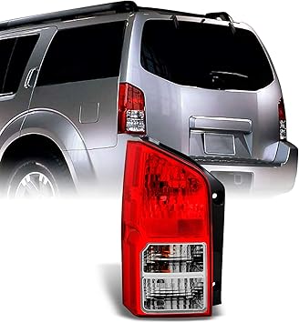 Amazon Com Fits Pathfinder Suv Red Clear Rear Tail Light Brake Lamp Brake Lights Driver Left Side Replacement Automotive