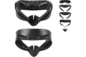 VAWVVA Facial Interface for Meta Quest 3S - Upgraded Wider PU & Ice Silk Face Cover Pads, Anti-Fog, Anti-Light Leakage VR Headset Accessories for Oculus with Lens Protector Cushion
