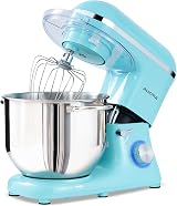 Aucma Stand Mixer 7.5L 1400W With Bowl Dough Hook Whisk Beater Blue