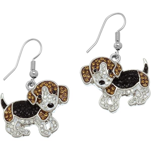 DOWAY Acrylic Golden Retriever Dog Earrings - Cute Dangle Drop Pet Jewelry For Women & Girls