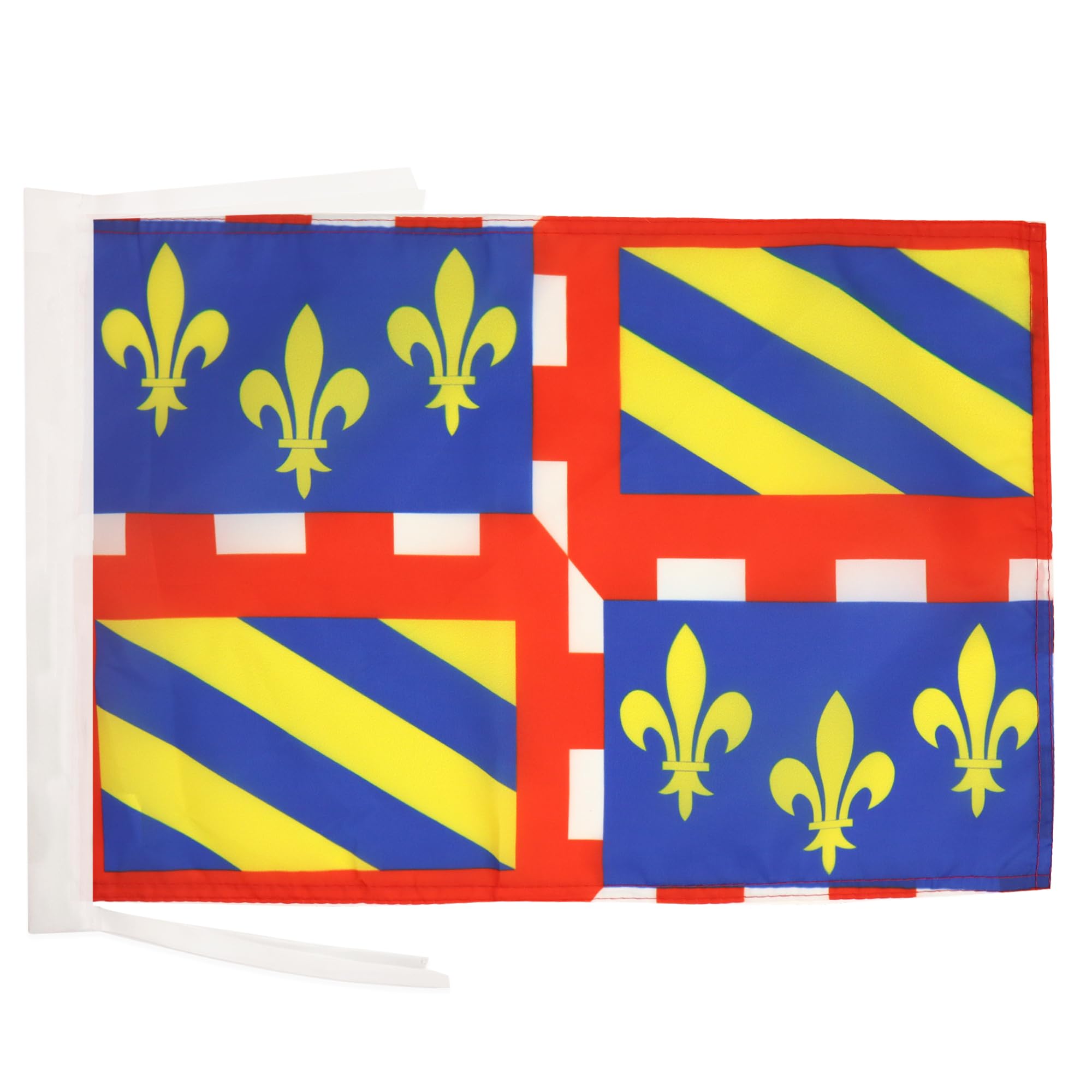 AZ FLAG - Burgundy Flag - 18'' x 12'' - 100% Polyester French region of Bourgogne Small Banner with Two Cords - Fade Resistant - Vivid Colors - 18x12 in - 45x30 Cm