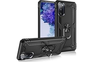 Aikcks for Samsung Galaxy S20 FE 5G 360 Military-Grade housing with a Metal Rotating Ring and an Integrated Magnetic mounting Bracket for car Installation，Galaxy S20 FE 5G Shockproof housing （Armor）
