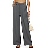 CHEERYAH Women's Work Pants Wide Leg 2025 Dress Pants Casual Slacks Office Pants High Waisted with Pockets 28"/30"/32"