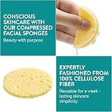 Navaris 50 Reusable Compressed Facial Sponges Cleansing Makeup Pads 65mm view 3