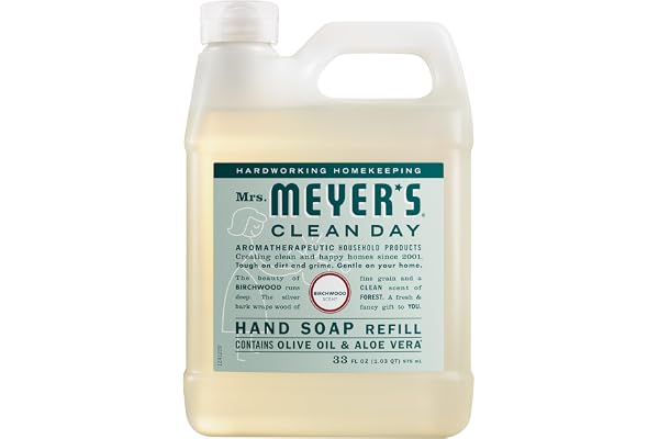 Mrs. MEYER'S CLEAN DAY Hand Soap Refill, Birchwood Scent, 33 Fl Oz Bottle