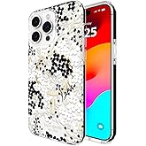 Kate Spade New York iPhone 15 Pro Max Case, Compatible with MagSafe - Multi Floral Black and White