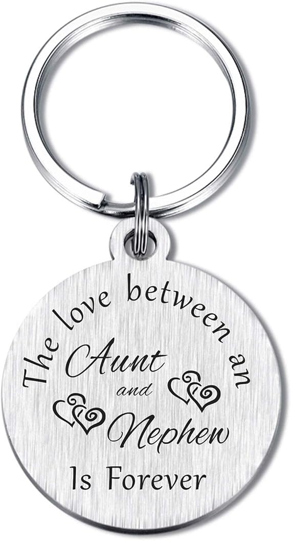 Aunt Nephew Gifts, Auntie Keychain from Nephew, The Love Bewteen an