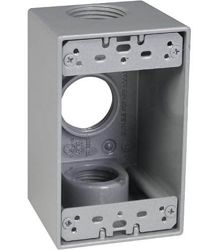 TayMac CP4100S Metallic Closure Plugs – 1-Inch Threaded, Gray, 4-Pack For Weatherproof Boxes & Splice Boxes
