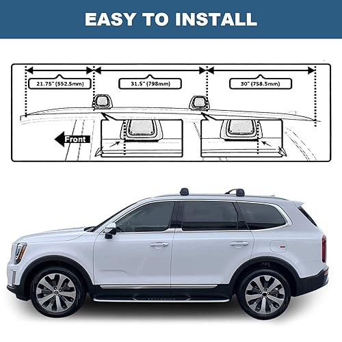 Snailfly Upgraded Roof Rack Cross Bars Fit for 2019-2025 Kia