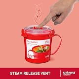 Sistema Microwave Containers Set 3 Porridge Soup Noodle BPA-Free NZ Made view 3