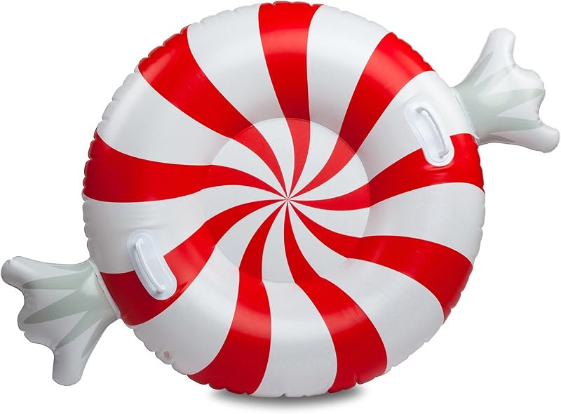 BigMouth Inc Peppermint Twist Snow Tube Over 3 Foot Wide Durable PVC Comfort