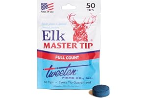 Tweeten Elk Master Billiard Pool Cue Tips - 1 Box - 50 Tips - Choose Your Size