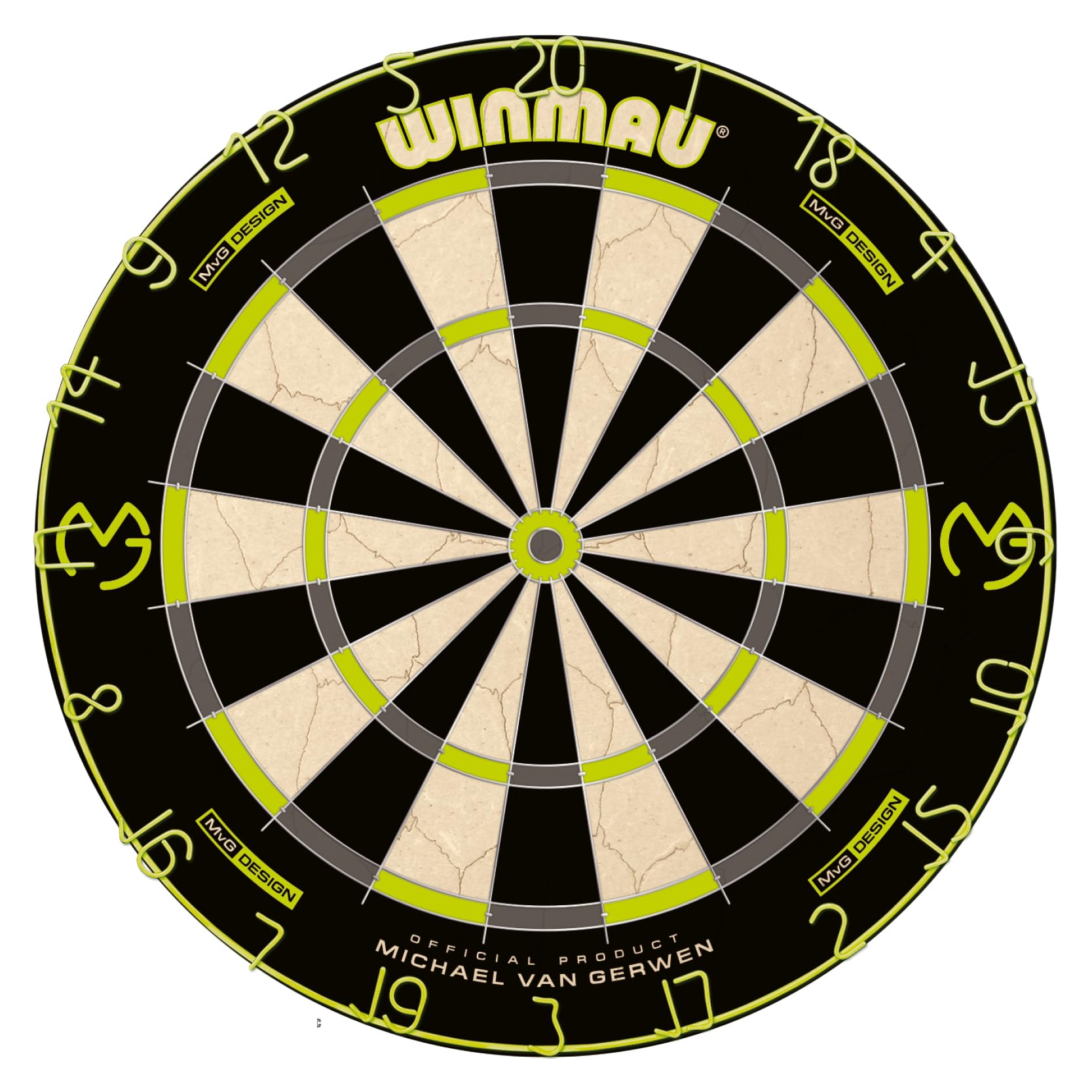WINMAU Michael Van Gerwen MvG Schrank-Set inklusive Dartboard, Schrank, Darts und Zubehör 4