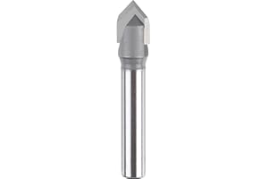 SpeTool V-Groove Carbide Router Bit 90 Deg Chamfer Bits for CNC Woodword 1/2in Cutting Diameter with 1/4in Shank