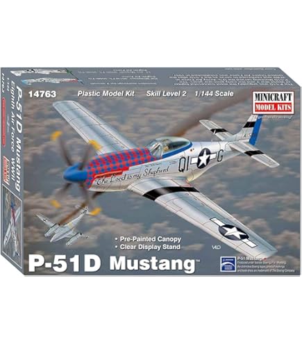 Amazon.com: Minicraft P-51D Mustang WWII Plane w/2 marking options