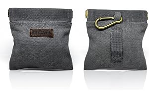 TAIZEAL Dog Treat Pouch, Small Doggie Puppy Treat Snack Bags Reward Pouch, Hand-Free Dog Treat Pouch Magnetic Closure, Use for Outdoor Short Walking - Grey