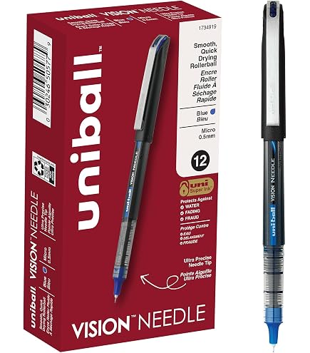 Lot De 6 Stylos Roller Uni-ball EYE UB-157 - Pointe 0,7 Mm, Encre Noire