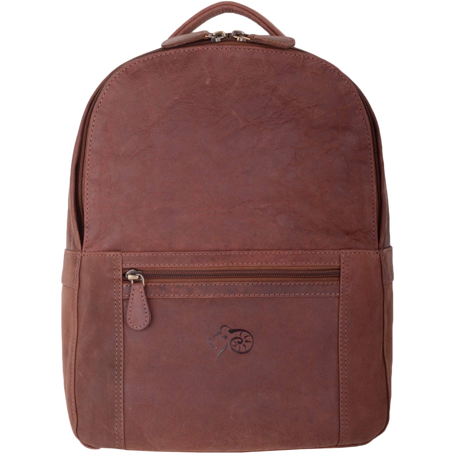 Valita Mens Leather Smart Work Travel Back Pack Rucksack with Distressed Look