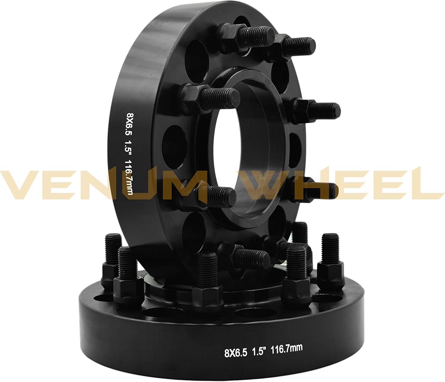 OCPTY 4Pc 8x6.5 To 8x6.5 2 Wheel Spacers 8 Lugs 50mm Bolt On 14x1.5