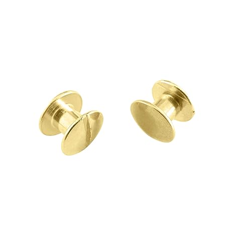 Gobrecht & Ulrich 25 Buchschrauben vermessingt (Höhe: 3,5 mm, Ø Kopf: 10 mm, Ø Schaft: 5 mm)
