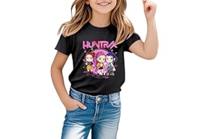 2025 Cute Cartoon Graphic T-Shirt for Girls Funny Pink Kids Shirt Loose Fit Cotton Short Sleeve Crewneck Tee