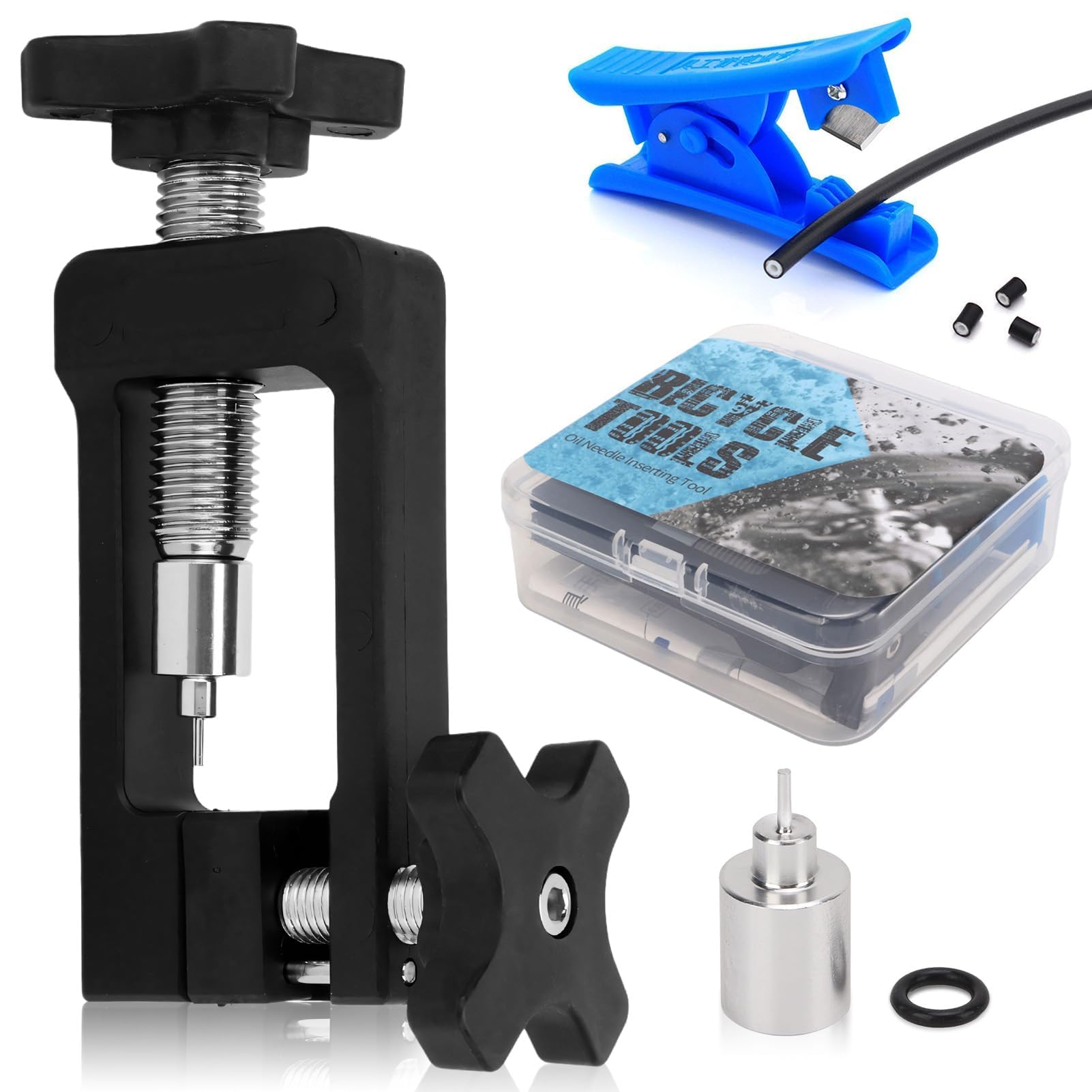 Needle Driver Insertion Tool, Mountain Bike Oiling Needle Brake Lines Cutter Hydraulic Disc Brake Hose Banjo Fitting Insert Tool