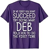 DEB Name Personalized Birthday Funny Christmas Joke T-Shirt