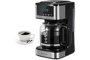 Coffee Maker, Programmable Drip Coffee Maker 12 Cup, Regular & Strong Brew Drip Coffee Machine with Iced Coffee Function for 