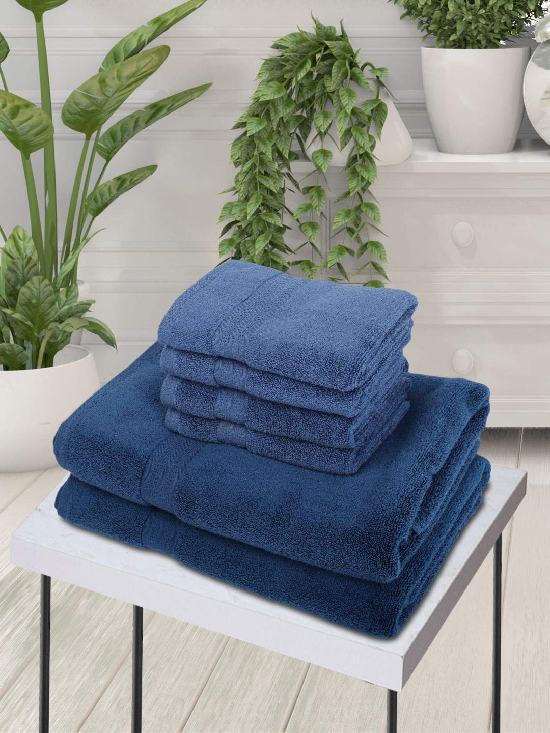 BIANCA [6pc] ZeroTwist 100 Cotton UltraFluffy Towels 2pc Bath, 4pc
