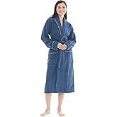 Seritaine Luxurious Womens Robe, 100% Turkish Cotton, Luxury Robe for Women, Terry Cloth Long Spa Bathrobe