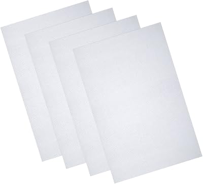Pllieay 4 Pieces White Aida Cloth 14 Count Cross Stitch Fabric 45x30 cm