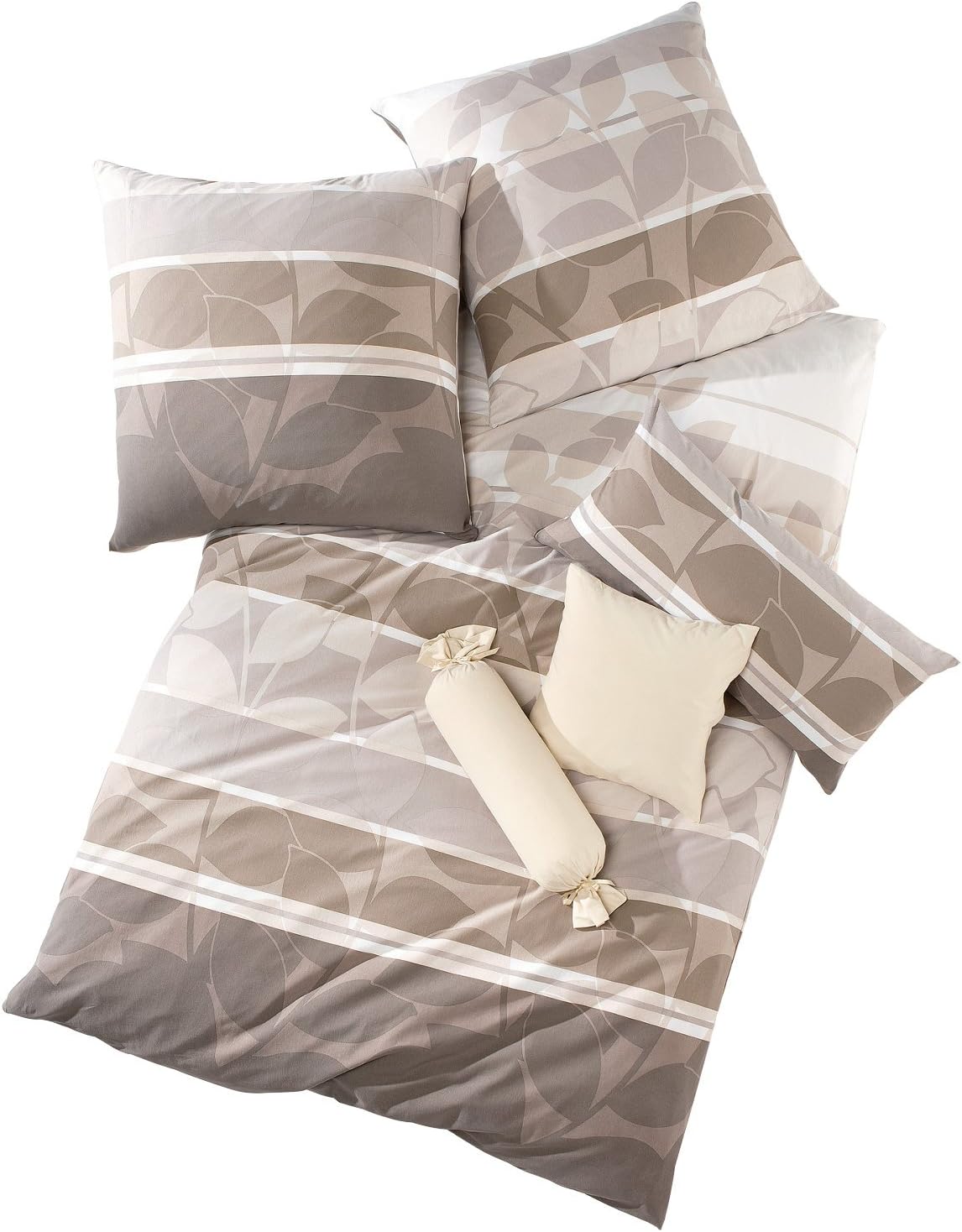 Schlafgut Bed linen set single-jersey mink size 155x220 cm (40x80 cm)