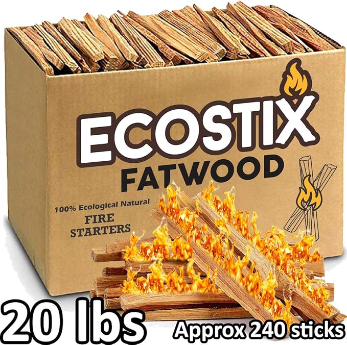 EasyGoProducts Approx. 240 EcoStix Fatwood Starter Kindling Firewood Sticks Wood