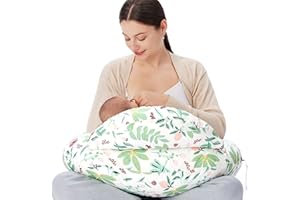 Momcozy Nursing Pillow for Breastfeeding, Original Plus Size Breastfeeding Pillows for More Support for Mom and Baby, with Ad