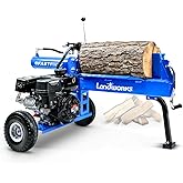 Landworks Log Splitter Portable 20 Ton Rapid Auto Return Ram System Bucher Gear Pump 7HP Engine Horizontal Full Beam Steel We