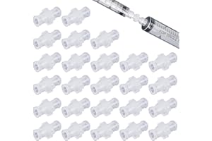 EBAOKUUP 25pcs Luer Lock to Luer Lock Connector, Female Luers Syringe to Syringe Transfer Joint,PP Syringes Adapter Coupler (25)