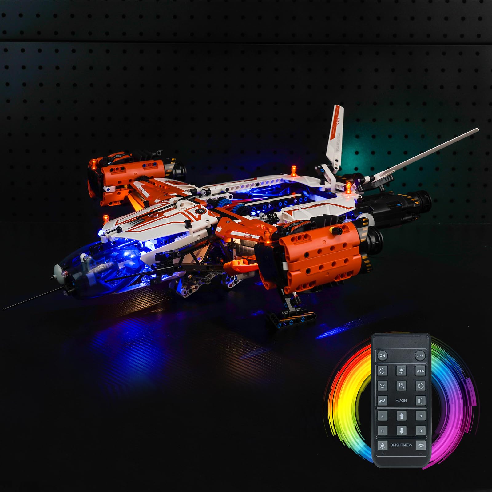 Light Kit for Lego VTOL Heavy Cargo Spaceship LT81, Lighting Set for Lego 42181 VTOL Heavy Cargo Spaceship LT81 Set Remote Control Version - Not Include Models, Just Light Kit — image 1