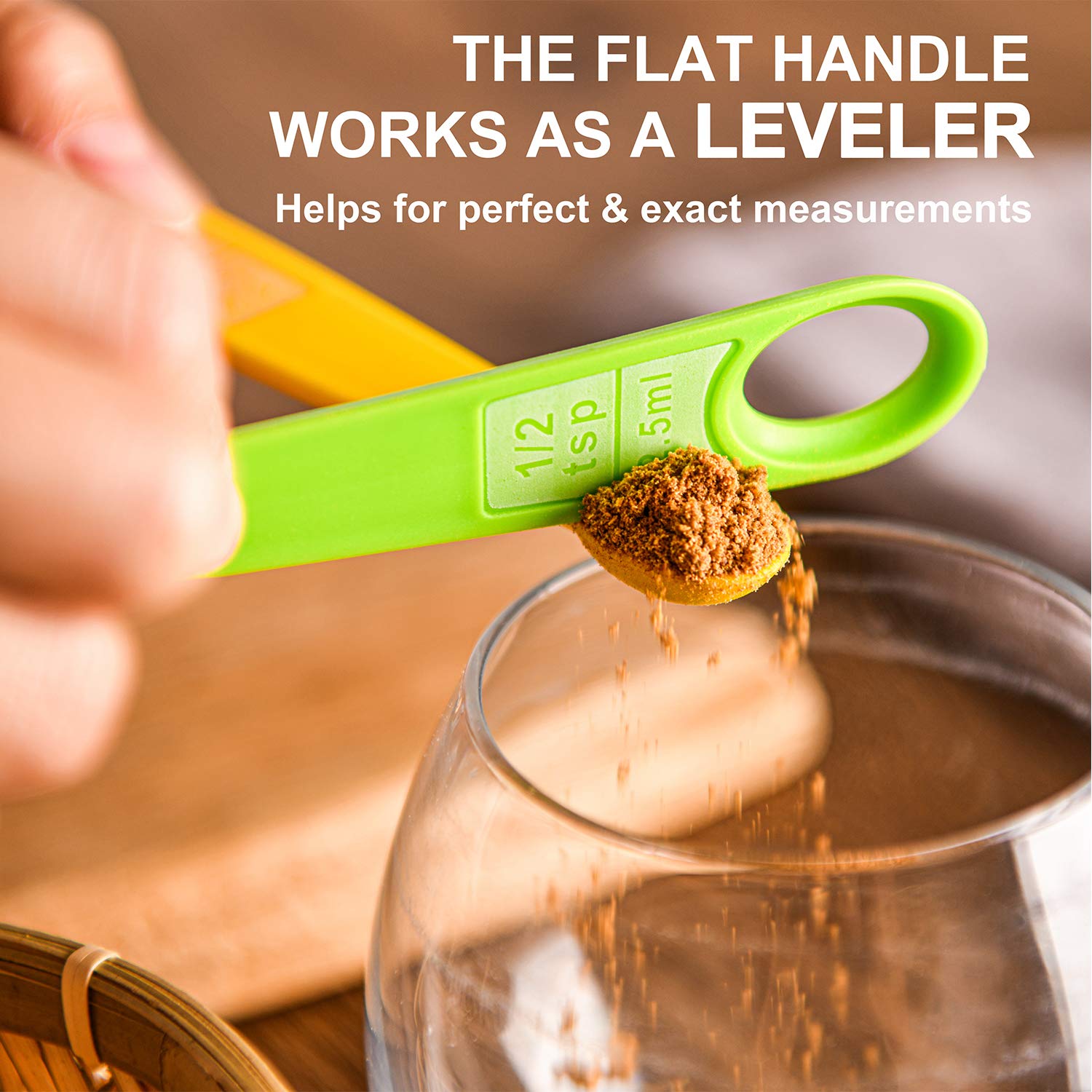 Measuring Cups and Spoons Set, 12 Piece Plastic Measuring Cups Measuring Spoons Stackable for Measuring Dry and Liquid Ingredients Great for Backing and Cooking (Random Color)