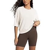 ODODOS Modal Soft Short Sleeve T-Shirts for Women Oversized Crew Neck Tee Relaxed Pullover Tops