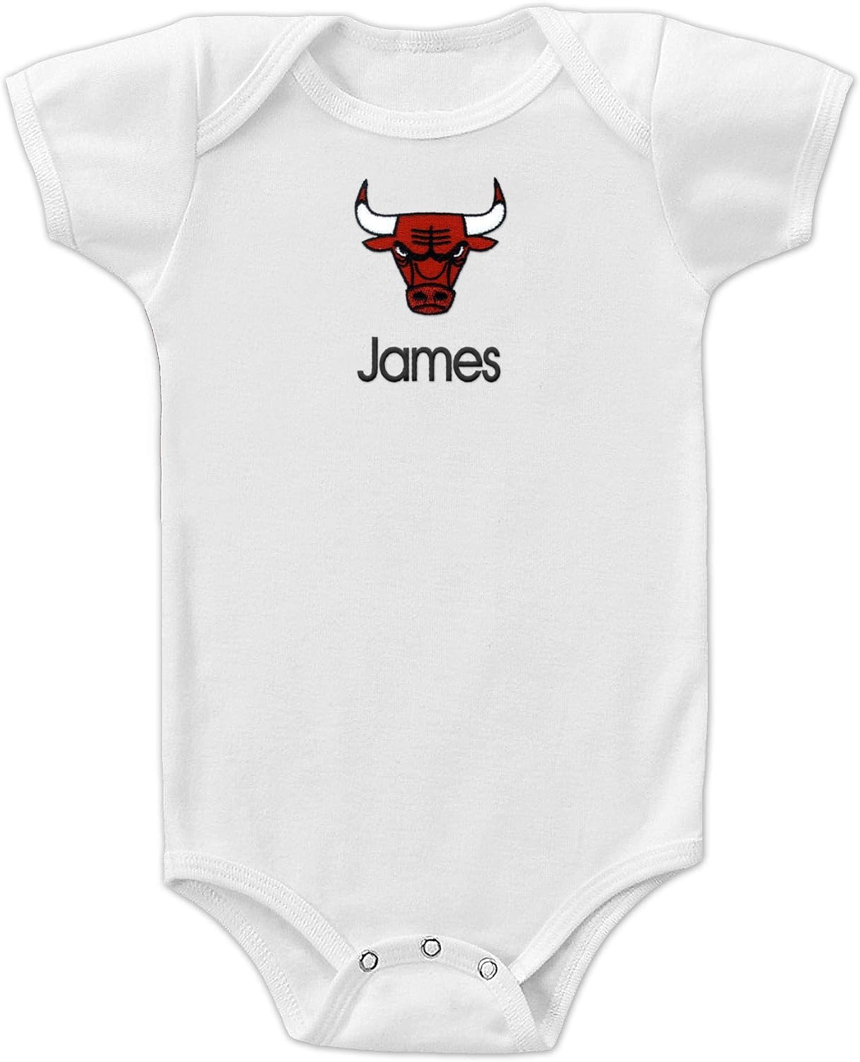 Chicago Bulls Custom Baby Bodysuit - Personalized Baby Name Embroidery