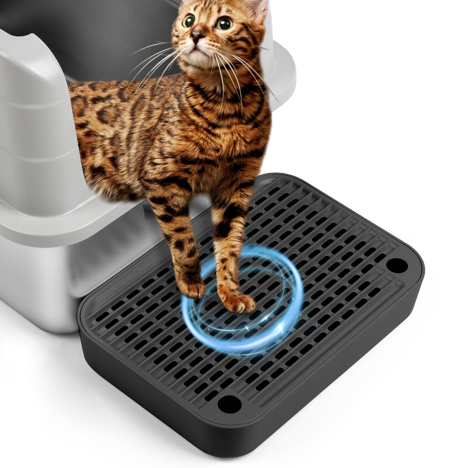 Photo 1 of Bartuke Cat ter Box Ramp Mat with Filter Function, Cat Step Pedal Stool for Self-Cleaning Litter Box