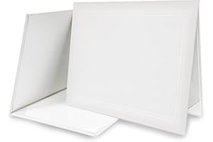 GraduationMall 8.5"x11" Smooth Padded Diploma Cover Certificate Holder White,1-Pack