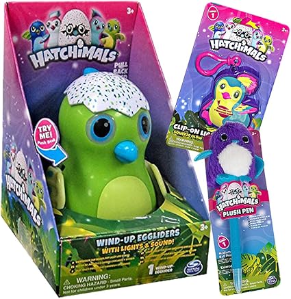 Amazon.com: hatchimals Wind-up eggliders + Mini luz + felpa peluda – Bolígrafo de punta de bola Juguetes y Juegos Bundle, Paquete de 3, A partir de 3 años: Toys \u0026 Games