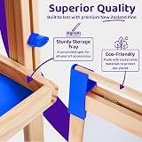 Blue Squid Art Easel for Kids with Paper Rolls 3+ Accessories view 6