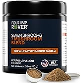 Four Leaf Rover Seven Shrooms - Organic Mushroom Supplement for Dogs - Veterinarian Formulated Whole Mushroom Extract