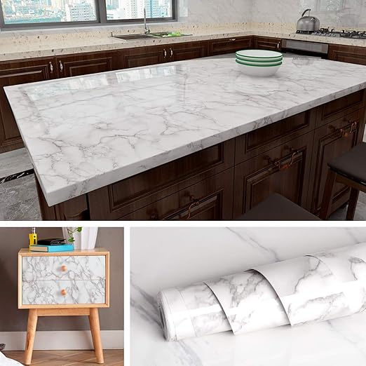Livelynine Grey Marble Wall Paper Peel And Stick Countertops