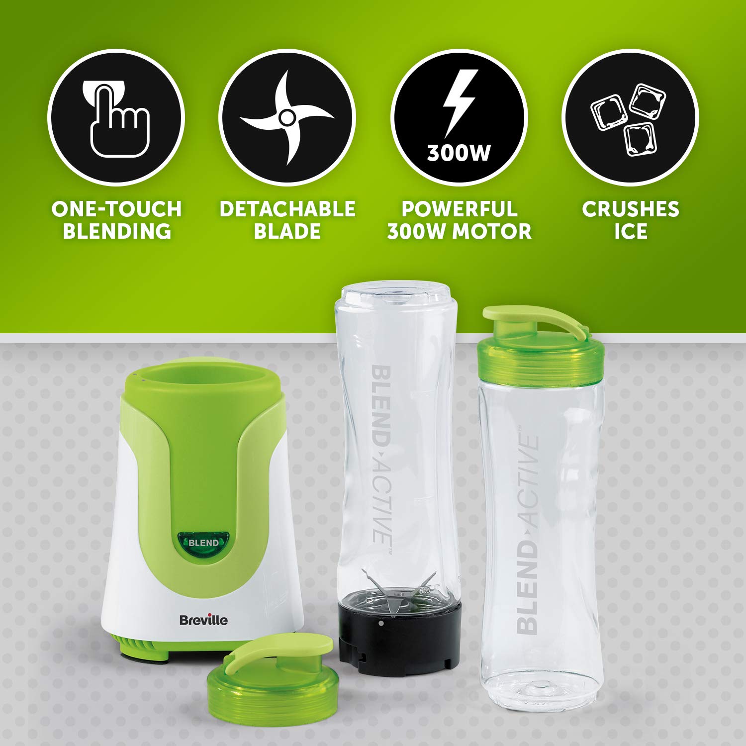 Breville Blend Active Blender 300W Smoothie Maker Juicer 2 x 600ml