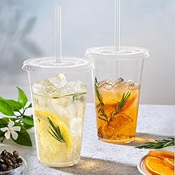Dealusy 100 Pack - 20 oz Clear Plastic Cups with