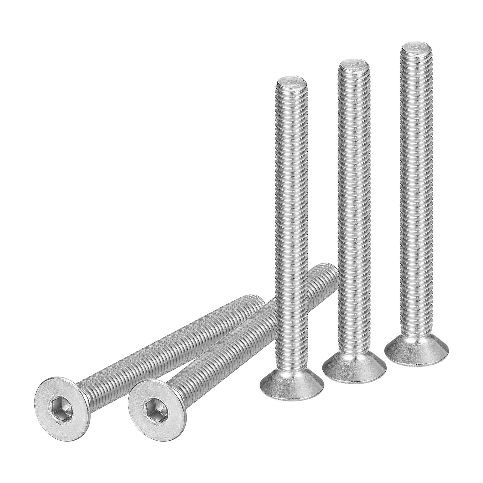 DTGN M8-1.25 x 80mm Flat Head Socket Cap Screws, 10 Pack 304 Stainless Steel Hex Socket Flat Head Screws, Full Thread, Countersunk Bolts โ image 1