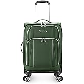 Traveler's Choice Lares Softside Expandable Luggage with Spinner Wheels, Green, TC08118E22 Carry-On 22-Inch